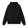 Sudadera con capucha de 330 g con hombros descubiertos para hombre, marca de moda, color puro, chaqueta holgada, ropa de trabajo personalizada, uniforme de clase para campus, estampada con logo