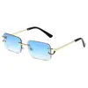 2025 Nuevas Gafas de Sol Sin Marco de Moda Europea y Americana Gafas de Sol para Exteriores para Hombre Gafas de Sol al por Mayor Transfronterizas para Hombre