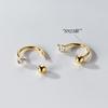 Ailuoqi Plata Esterlina S925 Diamante Aretes de Gancho para Oreja con Cuentas de Luz en Forma de U Diseño Estilo Ins Aretes Elegantes M03881
