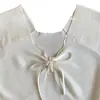 Design de Verão Colete de Tricô com Gola V Torcida Versátil Sem Mangas para Mulheres Preto Tamanho Único Damasco