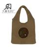 Bolso de mano para hombro tejido a crochet hecho a mano transfronterizo de Amazon bordado a mano bolsa de compras tejida de lana serie chica Mori para mujer
