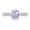 Anillo Cortado Reina de las Estrellas para Mujer, Venta Caliente en Tiktok y Xiaohongshu, Incrustado con Brillante Diamante de Alto Carbono, Dropshipping para Transmisiones en Vivo