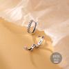 Pendientes de moneda de cobre en plata de ley 925 para mujer, con personalidad, estilo retro, Tremella, viento frío, nuevos pendientes combinables.