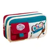 Nuevo Estuche de Lápices de Empalme Retro Americano con Cordón de Alto Valor Nicho No Chocante Gran Capacidad Estuche de Lápices Caja de Papelería para Estudiantes