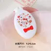 Pente de cabelo fofo estampado em desenho animado com espelho oco, pente dobrável integrado em cores de doce, pente estudantil portátil estilo ins