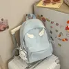 Mochila Escolar Versátil de Cor Sólida para Mulheres, Estilo Coreano, Mini Mochila para Meninas Adolescentes, Alto Valor Estético, Mochila de Viagem Simples e Casual