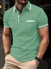 Venta rápida de verano 2024 transfronteriza europea y americana, camisa POLO de Amazon con bolsillo abotonado, camisa polo deportiva para hombre