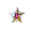 F136 Titanio Diente Largo Estrella de Cinco Puntas Garra Brillante Circonita Stud para Labio Aleación de Titanio G23 Stud para Oreja Joyería para Piercing Stud para Hélice de Oreja