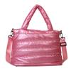 Hilo de Bordar Algodón Espacial Gran Capacidad Invierno 2023 Informal Perezoso Algodón Ligero Bolso Bandolera Bandolera Tote para Mujer