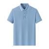 Polo de verano Huifanna para hombre, camiseta de manga corta con solapa y media manga para niño, estilo informal de seda fría
