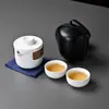 Juego de Té Portátil Estilo Antiguo Yanhe para Acampar al Aire Libre, Incluye una Tetera y Dos Juegos de Tazas Rápidas