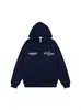 Moletom com capuz estampado de notas musicais retrô americano para homens e mulheres, nova jaqueta casual solta da moda de outono para casais