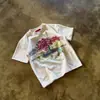 Y2K Moda Urbana Retro Americano Tendencia Simple Estampada Versátil Nicho Moda Casual Cuello Redondo Manga Corta Camiseta