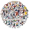50 Pegatinas de Graffiti de Estrellas del Fútbol de la Copa del Mundo Transfronterizas, Pegatinas Decorativas Impermeables para Tazas de Agua, Pegatinas de Fútbol Deportivo
