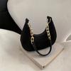 Bolso de axila estilo coreano bolso casual bolso de mujer 2024 Invierno nuevo bolso de hombro retro tela de fieltro cadena portátil Bolso de mujer