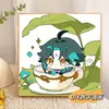 Pintura al Óleo Digital Bidimensional de Fungina de Genshin Impact DIY Pintado a Mano para Colorear Personaje Bidimensional Xiangzhongli Pintura al Óleo Acrílica