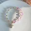 Pulseira de pato de desenho animado fofa feminina simples para estudante pulseira super brilhante com contas de cristal pulseira de mão Gatinho KT cabeça do Mickey