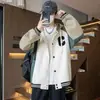 Nova Blusa de Moletom com Capuz para Primavera e Outono Masculina, Solta Casual Versátil Manga Longa Jaqueta Marca Tendência Cardigan Moletom
