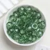 Cuentas de resina transparentes en forma de estrella con pequeñas facetas y agujeros grandes, cuentas planas para joyería DIY, cadenas de teléfono, pulseras de cuentas y accesorios