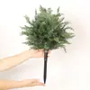 Plantas Artificiais Verdes Populares de Natal Transfronteiriças, Folhas de Pinheiro e Cipreste, Decoração de Planta Bonsai para Quintal Externo de Casa Arranjo de Flores