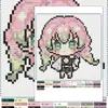 Demon Slayer Nezuko Shinobu Mitsuri Padrão de Adesivo de Miçangas Perler Anime Estilo Pixel Adesivo Decorativo DIY