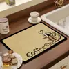 Esterilla Drenante de Cocina Estilo Nórdico de Tierra de Diatomeas, Esterilla para Tazones y Platos de Vajilla, Esterilla de Control de Agua, Esterilla para Tazas de Té de Escritorio, Esterilla Absorbente para Encimera