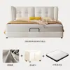 Estilo Creme Luz de Cama Luxo Ins Estilo Tecido Cama Cama de Casal Cama de Tecido Quarto Principal Cama Celebridade da Internet Moderna Simples Tecnologia Cama de Tecido