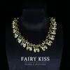 Estilo de Corte Francés Flores Biónicas Exquisito Traje de Joyería Pequeña Moda para el Trabajo Galvanizado Oro Real Sentido del Diseño Joyería