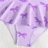 Moda Nova de Verão Maiô Infantil de Peça Única Manga Longa Proteção Solar Estampado Shorts Triângulo Fabricante Aprovado