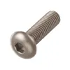 Parafusos de liga de alumínio 7075 com cabeça semiesférica e encaixe hexagonal, anodizados em cinza titânio, com cabeça de encaixe hexagonal, M3, M6