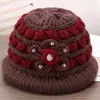 Nuevo Estilo de Gorro Cálido de Invierno para Madres de Mediana Edad y Mayores, Gorro de Lana Engrosado a Prueba de Viento para Señoras Mayores, Gorro de Algodón Tejido para Abuelas