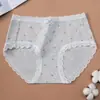 Calcinhas Femininas de Algodão Coloridas Tipo a, Calcinhas Femininas de Renda Cintura Média, Calcinhas de Algodão Antibacteriano 10A na Virilha, Algodão Puro Feminino