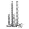 Tornillos Autorroscantes de Acero Inoxidable 410 con Cabeza Redonda de Cruz y Arandela, Tornillos para Muro Autorroscantes de Cabeza Redonda de Cruz con Arandela