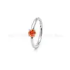 Anillo de Pista de Aleación de Titanio F136 con Circonia G23 Titanio Rosca Interna Labio de Circonia Pulido Pendiente Joyería para Piercing