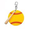Llavero acrílico con forma de palo de madera en blanco, accesorio colgante para llavero, caña de sóftbol, palo de béisbol, llavero con colgante para bolso.