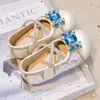 Zapatos de Princesa Individuales con Pedrería para Niñas Estilo Nuevo Primavera y Otoño Zapatos con Lazo de Lentejuelas Zapatos Brillantes de Princesa Estilo Elsa para Niños