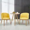 Juego de mesa y sillas de comedor de imitación de madera maciza nórdica, mesa redonda creativa de ocio minimalista moderna para apartamentos pequeños, sillas para cafetería