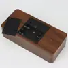 Reloj de Madera LED Inteligente Personalizado Controlado por Voz Luz Suave Despertador Digital de Mesita de Noche Pantalla Dual de Temperatura y Humedad Carga USB Reloj Digital