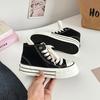 Zapatos de Lona Cálidos Red Velvet para Mujer 2024 Nuevo Diseño de Primavera Zapatos Blancos de Suela Gruesa Zapatos de Estudiante G1535