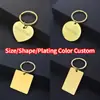 Llavero de Acero Inoxidable en Stock Transfronterizo Material en Blanco Redondo Forma de Corazón Placa Militar Tira Larga Placa de Identificación Grabada con Láser