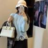 Moda Garota Quente Sexy Costura de Renda Suéter Outono e Inverno Solto Puro Ceroso Macio Ceroso Malha Top Ins