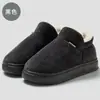 Pantufos de Inverno Femininos de Algodão para Interior com Forro de Pelúcia, Espessos e Quentes, Pantufos de Algodão Antiderrapantes de Calcanhar Fechado para Homens Atacado