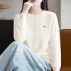 2026 Nuevo Top de Punto de Color Sólido Otoño Talla Grande para Mujer Estiloso Ropa para Mujeres de Edad Media a Mayor Top Suéter Otoño/Invierno