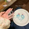 Pendientes de Borlas Florales con Bloques de Color de Verano, Diseño de Nicho, Pendientes de Alta Gama para Mujer, Clips para Orejas sin Perforar, Venta al por Mayor