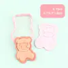 Serie de Animales de Alivio Moldes para Estampar y Cortar Galletas DIY con Diseño de Prensa 3D Realista, Imprescindible para Hornear