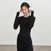 Novedad Otoño e Invierno Ropa Deportiva de Manga Larga Cuello Redondo Secado Rápido para Correr Entrenamiento Fitness Pilates Camisetas de Yoga para Mujer