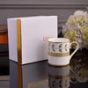 Fayan Constance Series Light Luxury Coffee Cup and Saucer Xícara e pires 2 peças terno caneca caixa de presente chá da tarde