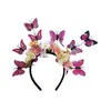 Tocados Creativos Estilo Bosque Nuevo, Accesorios para el Cabello Exagerados de Flor Mariposa, Actuación en Escenario, Tocados para Sesión de Fotos de Boda