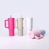 ¡Wow, asa de tercera generación hecha a medida, taza térmica de acero inoxidable de gran capacidad de 40 oz, portátil con pajita, perfecta para usar en el coche