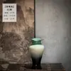 Jarrón de Cerámica Retro Estilo Chino Nuevo de Jingdezhen con Esmalte Degradado para Sala de Estar, Casa de Huéspedes, Entrada Decoración de Arreglo Floral